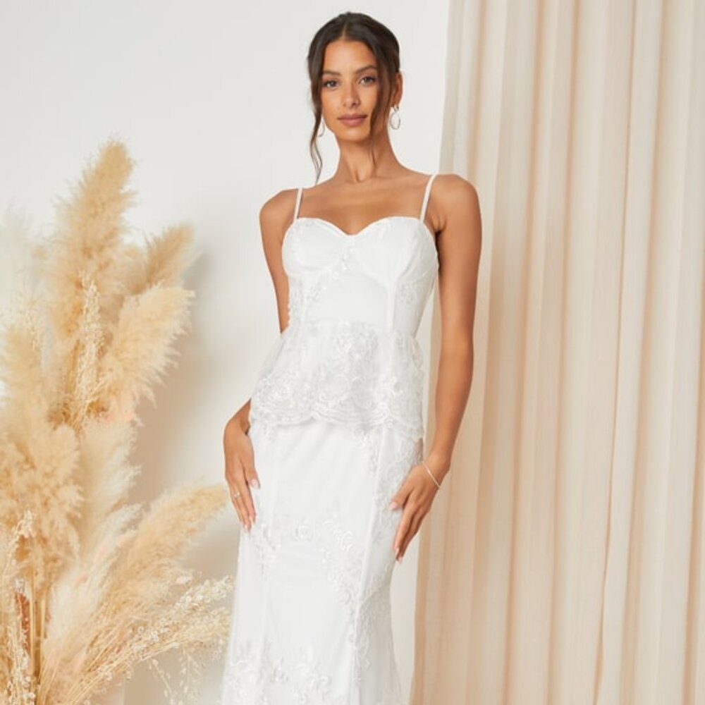 Lulus Eternal Passion Mermaid Dress- Size XS- NWT- Garment Bag INCLUDED